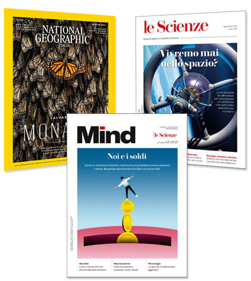 ABBONAMENTO ANNUALE A NATIONAL GEOGRAPHIC + LE SCIENZE + MIND